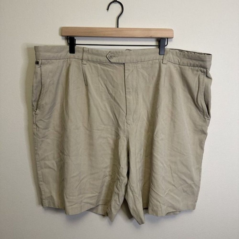 Mens Tommy Bahama Silk Tan Khaki Beige Chino Shorts Size 44 EUC